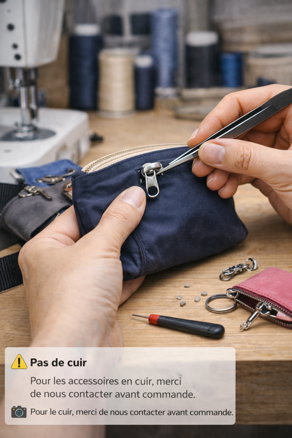 Réparation porte-monnaie / petit accessoire