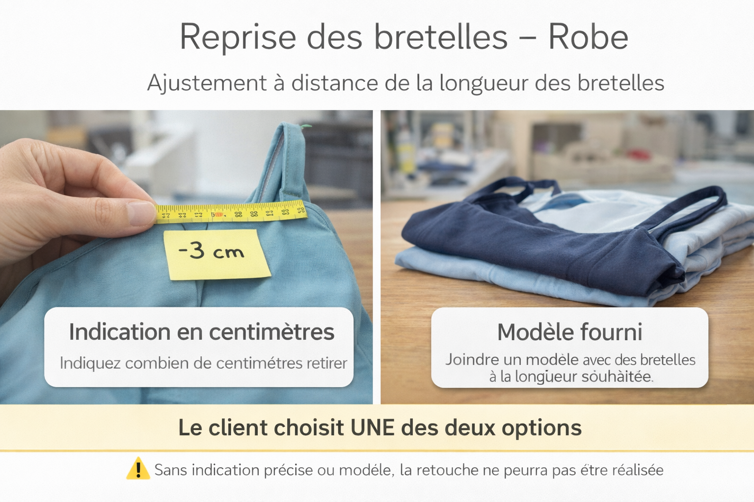 Reprise de taille – Jupe ou robe