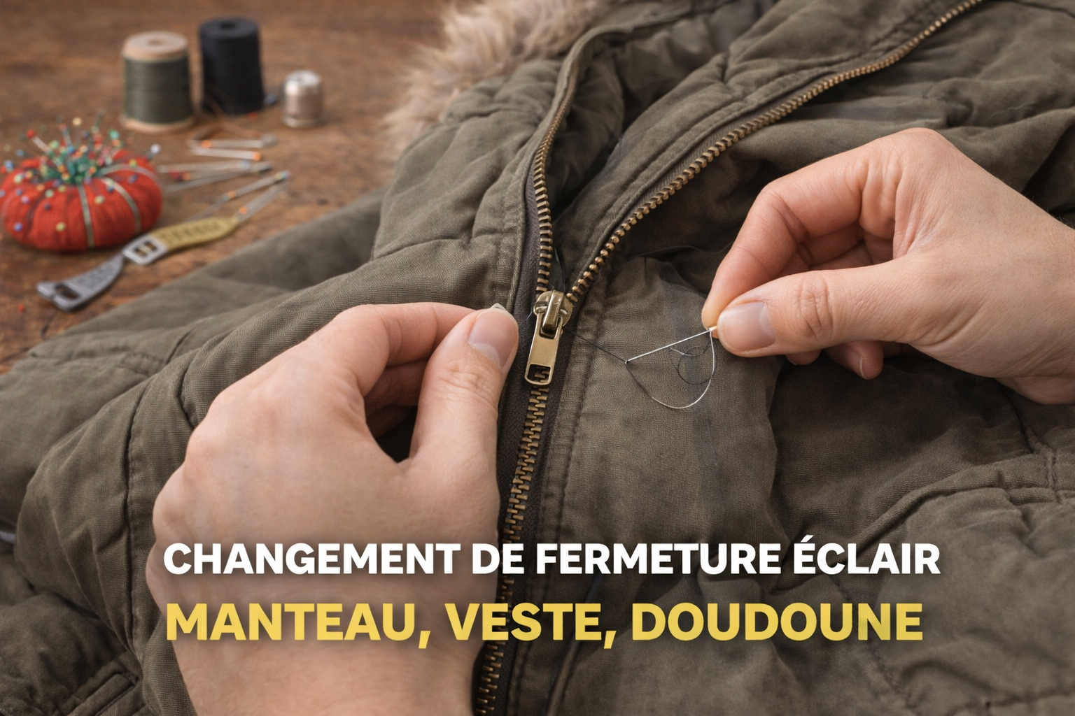 Changement de fermeture éclair – Manteau, veste, doudoune