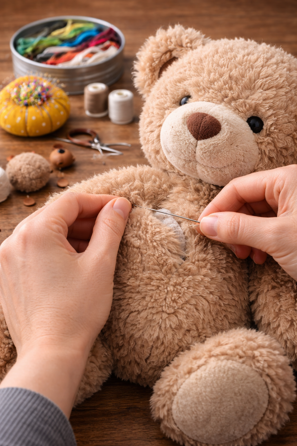 🧸 Réparation de doudou enfant